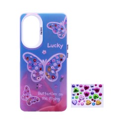 Designer Hard Case with Seperate Adhesive Stones for Oppo A98 5G Pink Designer Hard Case with Seperate Adhesive Stones for Oppo A98 5G Pink